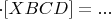 $$\begin{aligned}
[AXCD]\cdot[XBCD]=...
\end{aligned}$$