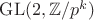 $\mathrm{GL}(2, \mathbb Z / p^k)$