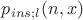 $p_{ins;l}(n, x)$ $p_{ins;l}(n, x)$