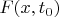 $F(x,t_0)$