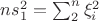 $ns_1^2 = \sum_2^n \xi_i^2$