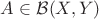 $A \in \mathcal{B}(X, Y)$ $A \in \mathcal{B}(X, Y)$