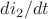 ${ di_{2}}/{ dt }$
