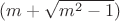 $(m+\sqrt{m^2-1})$