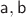 $\mathsf{a},\mathsf{b}$