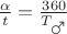 $\frac{\alpha}{t}=\frac{360&deg;}{T_\mars}$