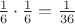 $\frac{1}{6}\cdot\frac{1}{6}=\frac{1}{36}$