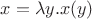 $x=\lambda y.x(y)   $