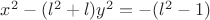 $x^2-(l^2+l)y^2=-(l^2-1)$