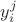 $y^{j}_i$