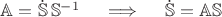 $\mathbb{A} = \dot{\mathbb{S}} \, \mathbb{S}^{-1} \quad \implies \quad \dot{\mathbb{S}} = \mathbb{A} \mathbb{S}$