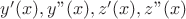 $ y'(x), y