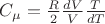 $C_\mu = \frac {R}{2} \frac {dV}{V} \frac{T}{dT}$