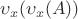 $\upsilon_{x}($\upsilon_{x}(A))$