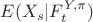 $E(X_{s}|F_{t}^{Y, \pi})$