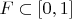 $F\subset [0,1]$