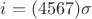 $i=(4567)\sigma$