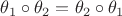 $\theta_1\circ \theta_2=\theta_2\circ \theta_1$