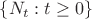 $\{N_t:t\ge 0\}$