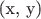 (x, y)