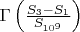 $\Gamma\left(\frac{S_3 - S_1}{S_{10^9}}\right)$