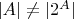$|A|\neq|2^A|$