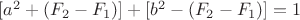 $[a^2+(F_2-F_1)]+[b^2- (F_2-F_1)]=1$