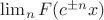 $\lim_nF(c^{\pm n}x)$