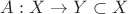 $A:X\to Y\subset X$