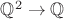 $\mathbb{Q}^2 \to \mathbb{Q}$