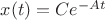 $x(t)=Ce^{-At}$
