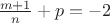 $\frac{m+1}{n}+p=-2$