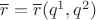 $\overline r=\overline r(q^1,q^2)$