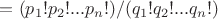 $а=(p_1!p_2!...p_n!)/(q_1!q_2!...q_n!)$