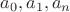 $a_0,a_1,a_n$