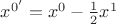 $x^{0'}=x^0-\frac 1 2 x^1$