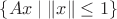 $\{Ax\mid \|x\|\le 1\}$