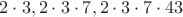 $2\cdot3, 2\cdot3\cdot7, 2\cdot3\cdot7\cdot43$