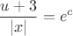 $$\frac{u+3}{|x|}=e^c$$