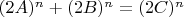 $(2A)^n+(2B)^n=(2C)^n$