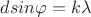 $dsin\varphi = k\lambda$