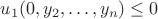 $u_1(0,y_2,\ldots,y_n)\le 0$