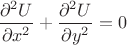 $\dfrac{\partial^2 U}{\partial x^2} + \dfrac{\partial^2 U}{\partial y^2} = 0$