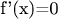 f'(x)=0
