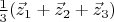 ${1\over3}(\vec z_1+\vec z_2+\vec z_3)$