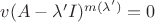 $ v(A - \lambda' I )^{m(\lambda')}=0 $