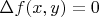 $\Delta f(x,y)=0$