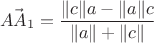 $$\vec{AA_1} = \frac{\|c\| a - \| a \| c}{\| a \| + \| c \|}
$$