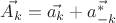 $\vec{A_{k}}=\vec{a_{k}}+\vec{a_{-k}^{*}}$