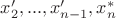 $x_2',...,x_{n-1}',x_n^*$